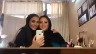 مریم سلطانی و خواهر جانش در اتاق گریم+عکس
