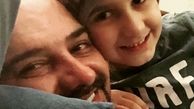 سلفی از جنس برزو ارجمند با پسر بازیگوشش + عکس