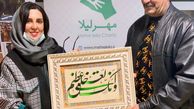 لیلا بلوکات در کنار یک ورزشکار قهرمان + عکس