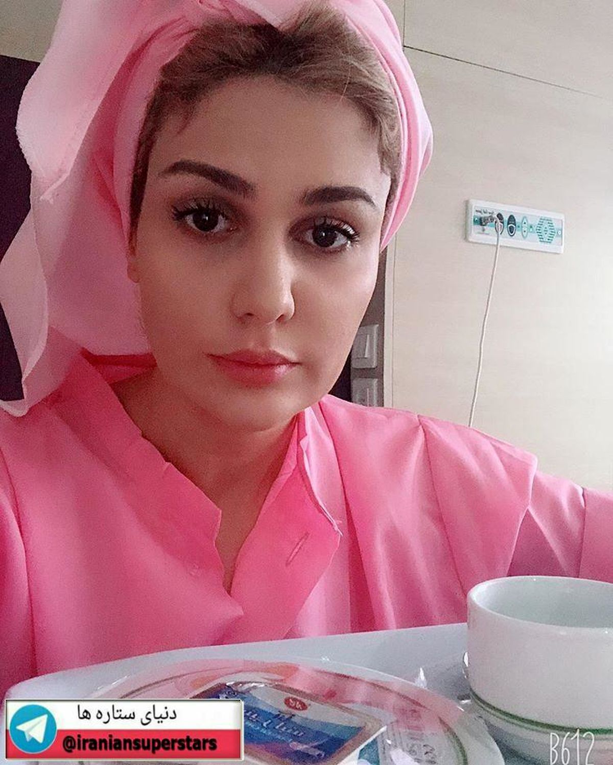 عکس خانم بازیگر در نقاهت بعد از عمل