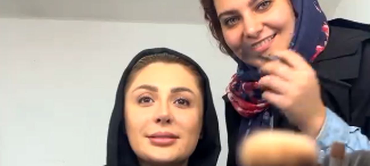 سلفی نیوشا ضیغمی به همراه گریمورش + عکس