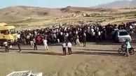 جاده کهنوج برای دقایقی بسته شد
