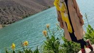 خانم کمدین در کنار دریاچه+عکس