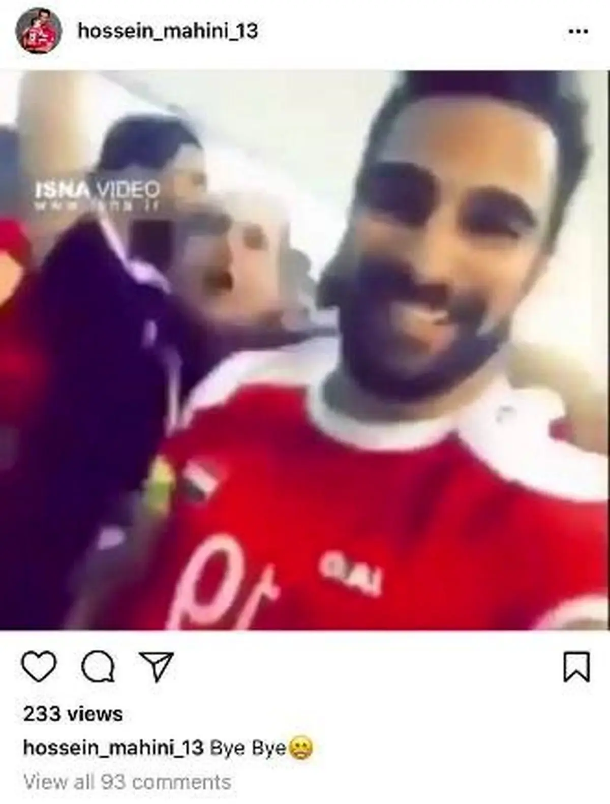 کنایه حسین ماهینی پس از نرسیدن سوریه به جام‌جهانی/"بای بای"/عکس