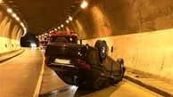 واژگون شدن "دنا" در تونل + تصاویر
