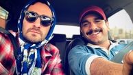 گردش آقای بازیگر با روسری+عکس