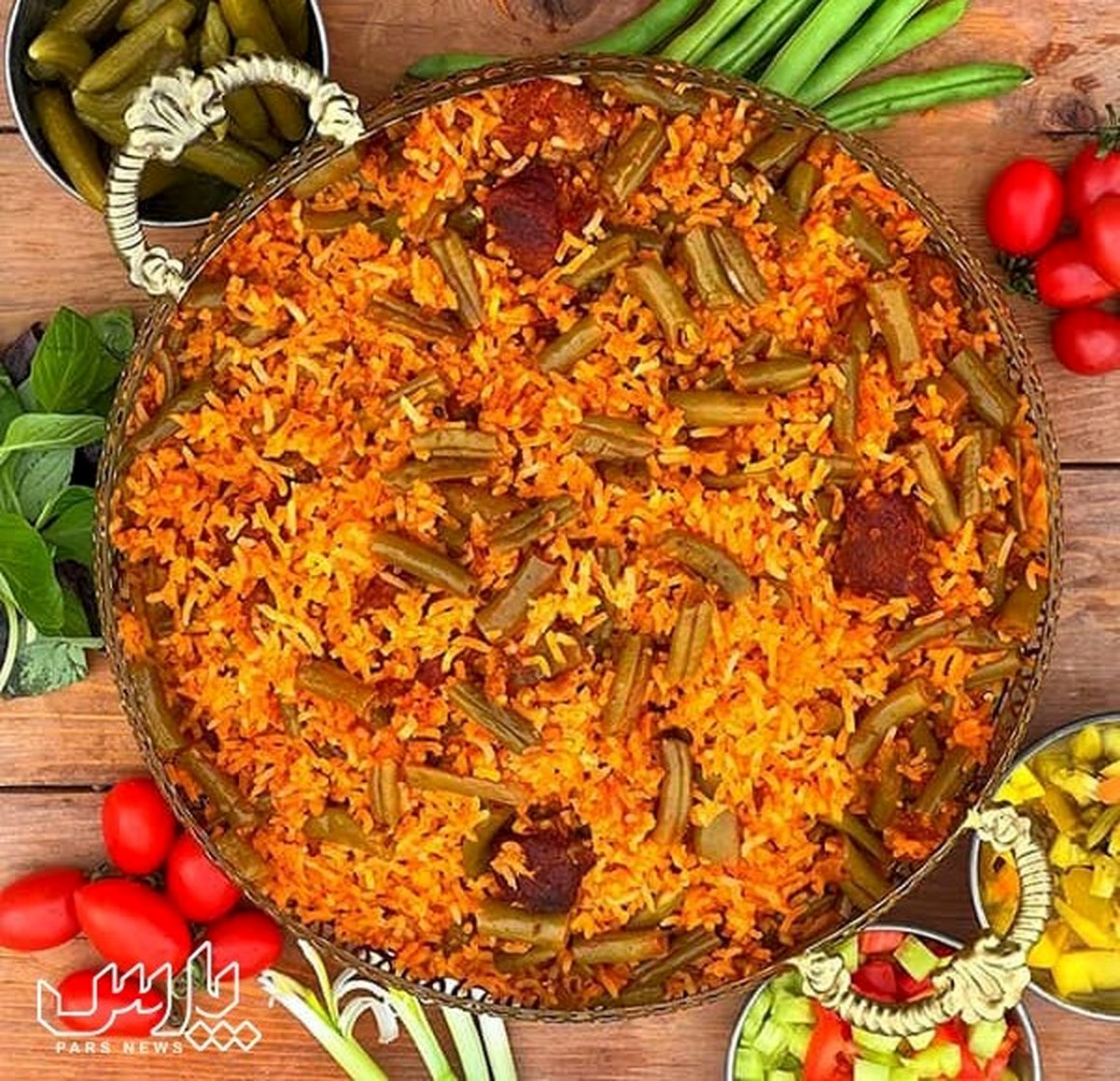 طرز تهیه لوبیا پلو با گوشت تکه ای خوشمزه به روش رستورانی