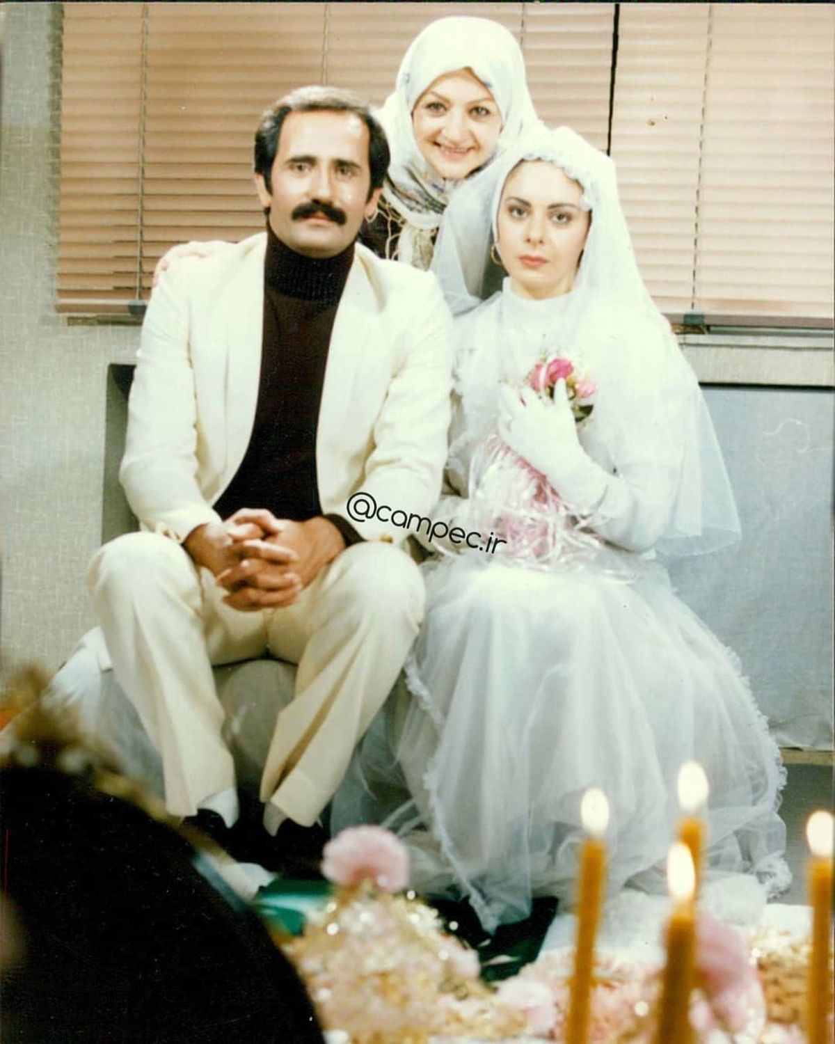 عکس افسانه بایگان با لباس عروس