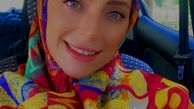 تیپ رنگی نگین معتضدی + عکس
