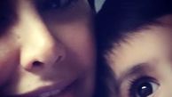 سلفی خانم بازیگر با پسر نوزادش + عکس