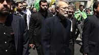 لاریجانی در جمع راهپیمایان روز قدس حضور یافت 