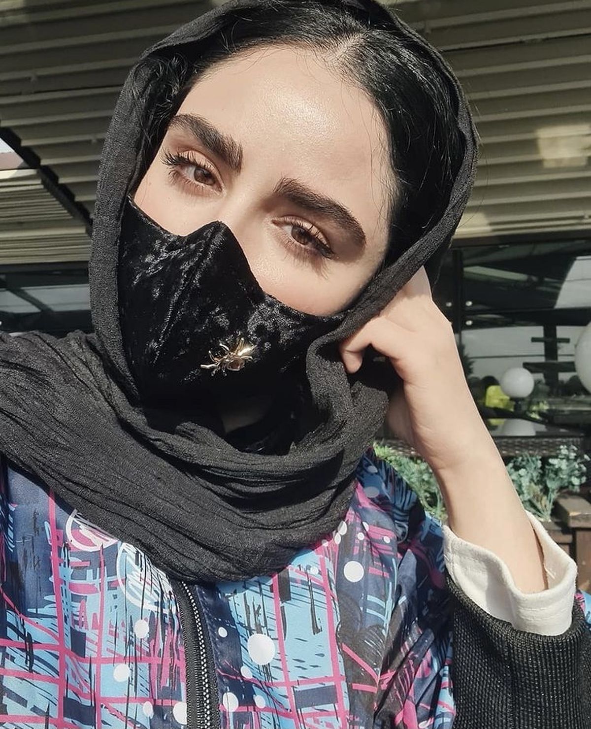 ماسک خاص خانم بازیگر + عکس