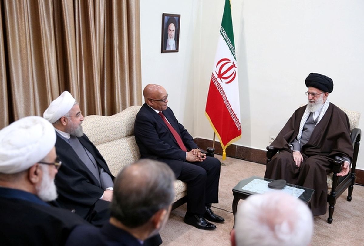 دیدار رئیس جمهوری آفریقای جنوبی با رهبر معظم انقلاب اسلامی