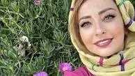 نفیسه روشن در میان گلها + عکس