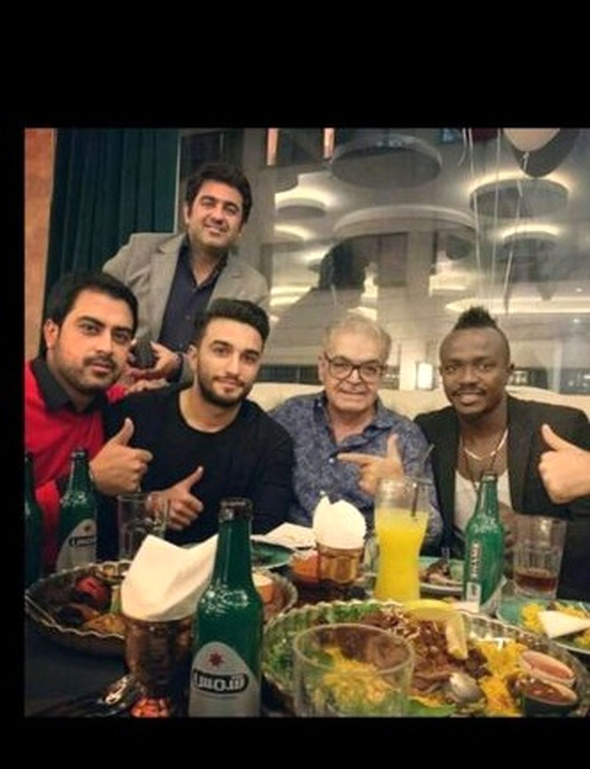 شام شیک حمید لولایی با مهمان خارجی اش+عکس