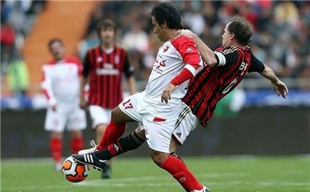 برتری ۳ بر یک پیشکسوتان میلان مقابل پرسپولیس
