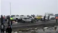 18 مجروح در تصادف زنجیره‌ای جاده دماوند