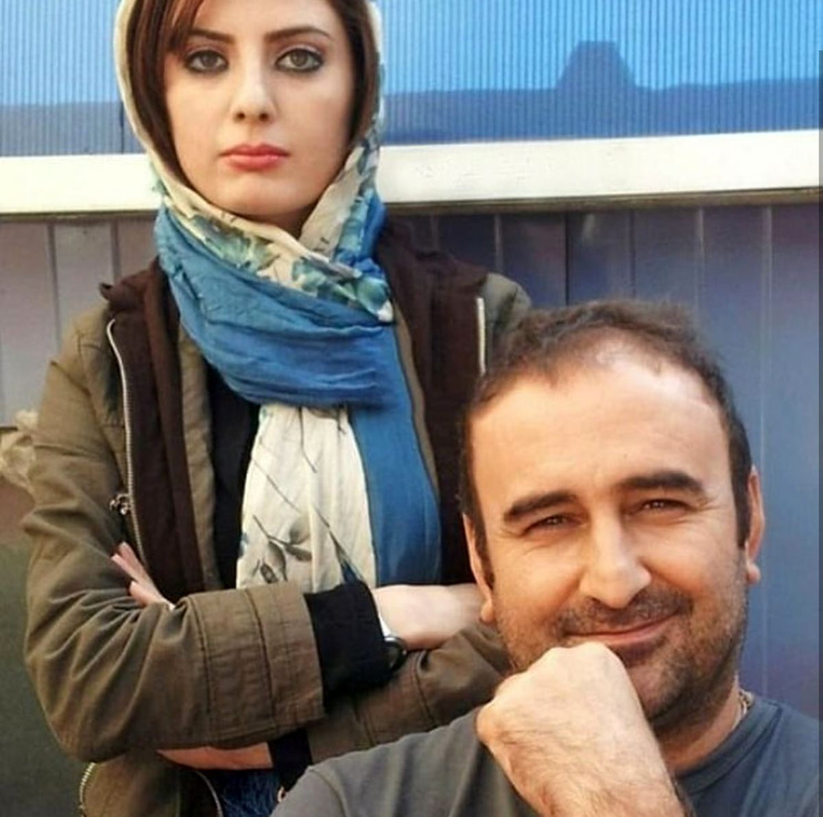 عکس بازیگر سریال پایتخت و همسرش