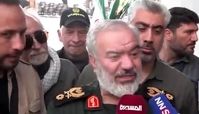 خط و نشان سردار علی فدوی برای اسرائیل در مراسم تشییع سردار نیلفروشان