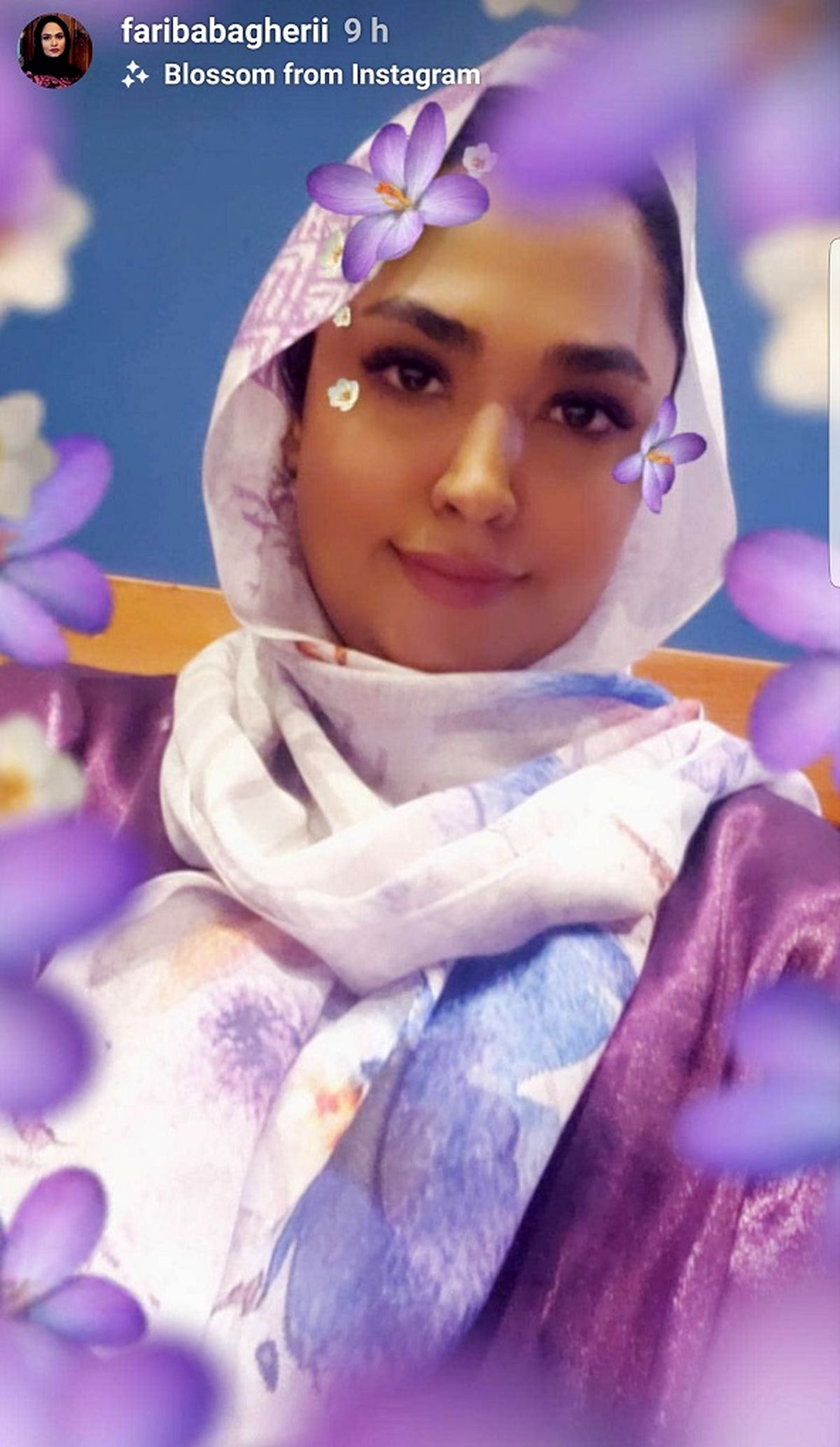 تیپ بنفش فریبا باقری!+عکس