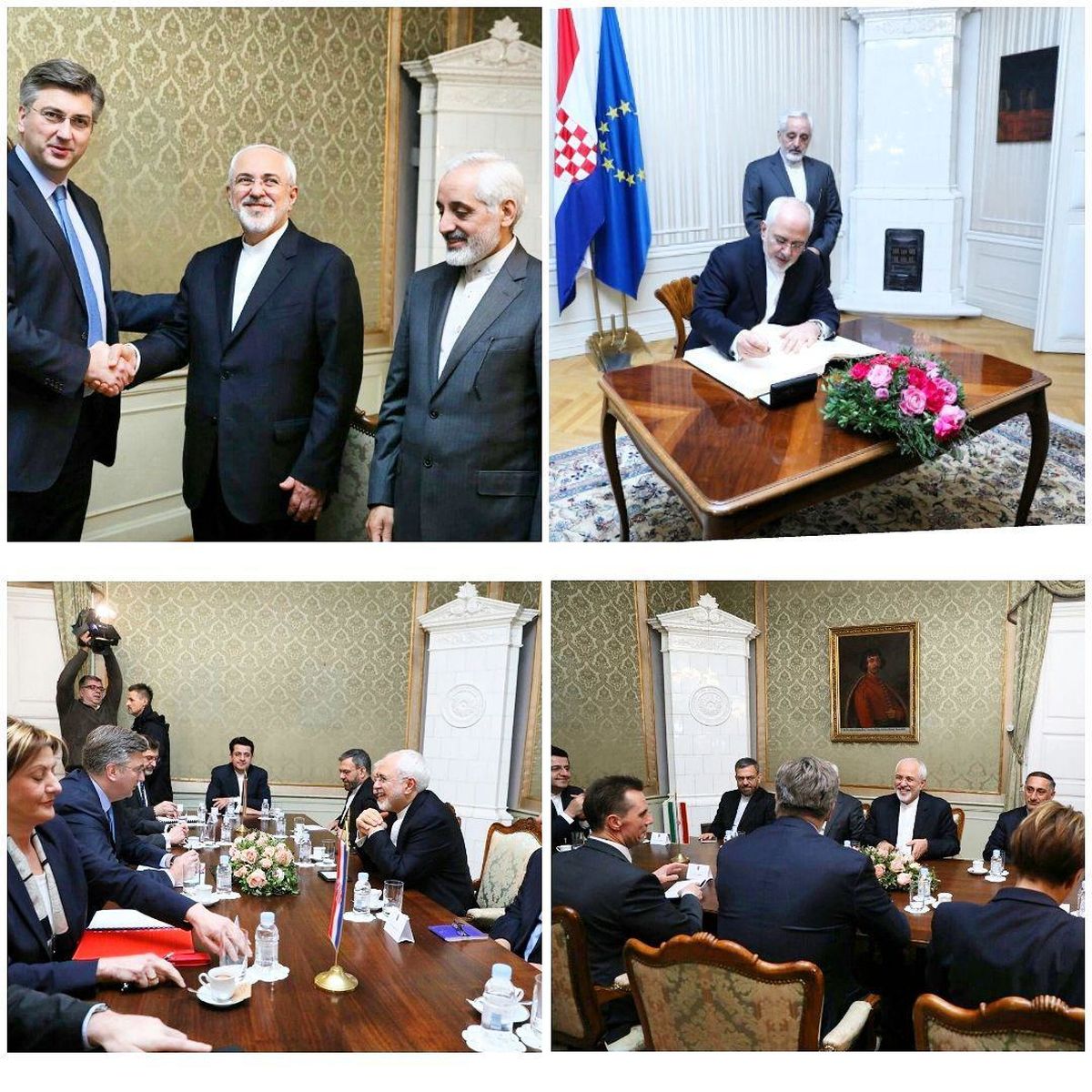 دیدار ظریف با نخست وزیر کرواسی (عکس)