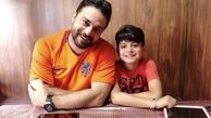 بابک جهانبخش و‌ پسرش در یک رستوران + عکس