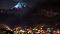 نمایش پرچم کشورهای درگیر کرونا بر بلندای آلپ + عکس