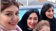 سارا منجزی پور و دوستانش لب استخر + عکس