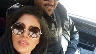 سلفی زیبای مهدی سلوکی و همسرش در ماشین