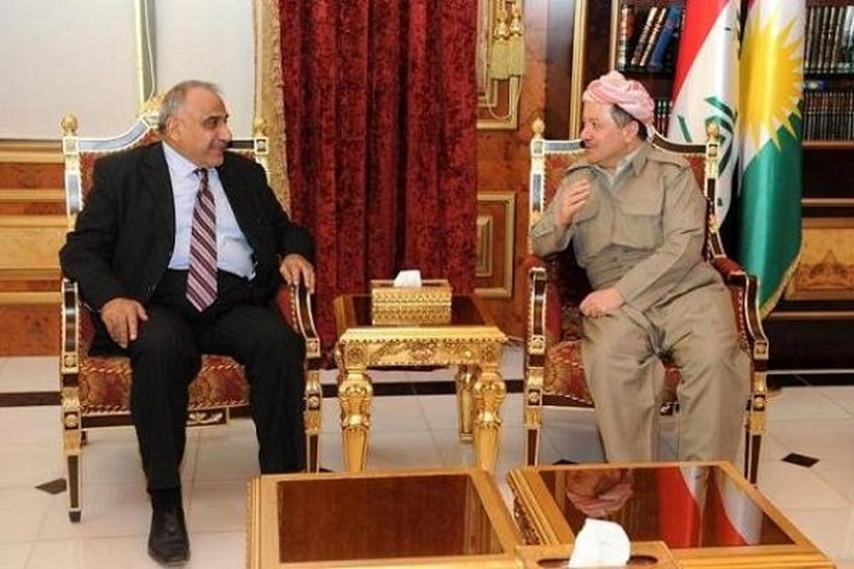 حمایت کامل مسعود بارزانی از نخست وزیر جدید عراق