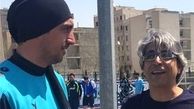 حضور بازیگر سینما در تمرین تیم استقلال/عکس