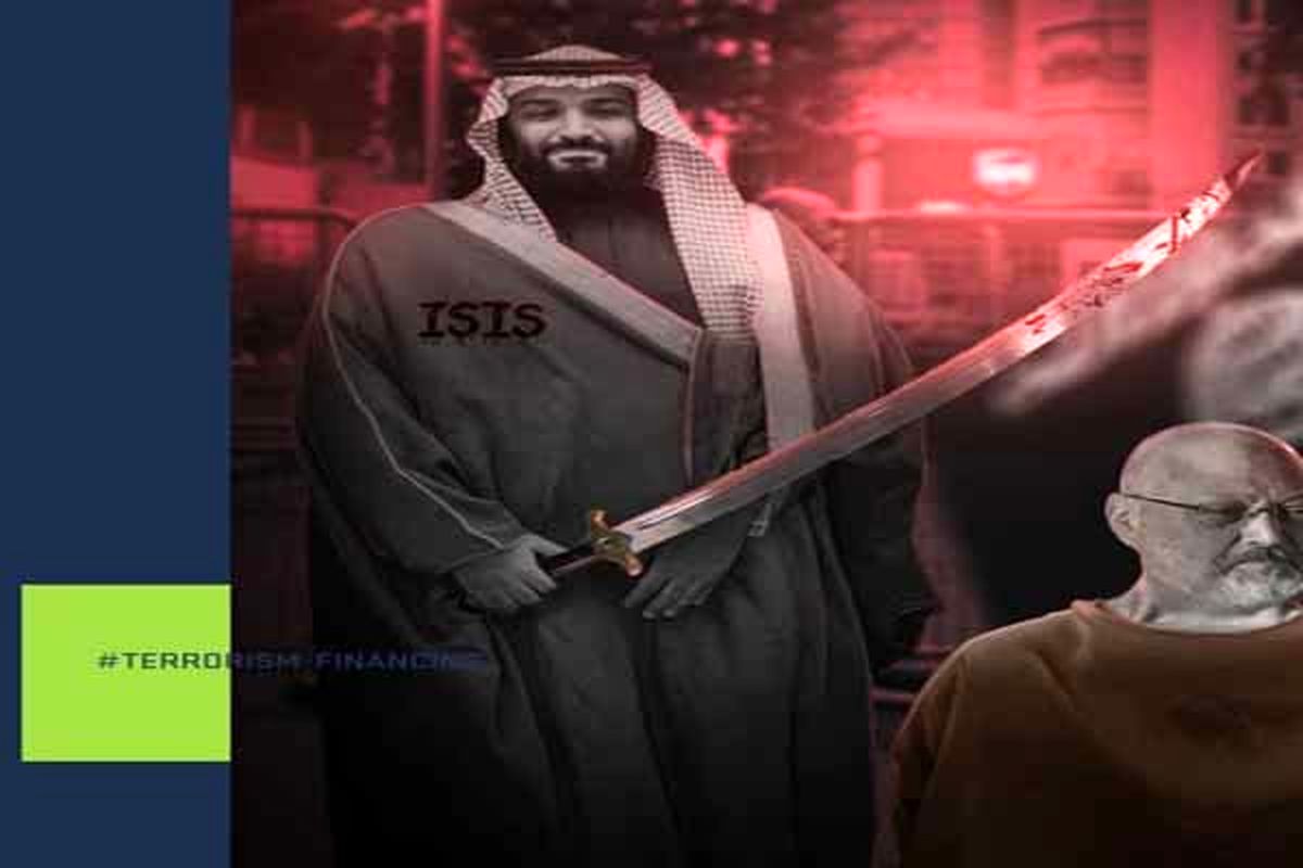 بن سلمان با شمشیر آغشته به خون در سایت داووس صحرا