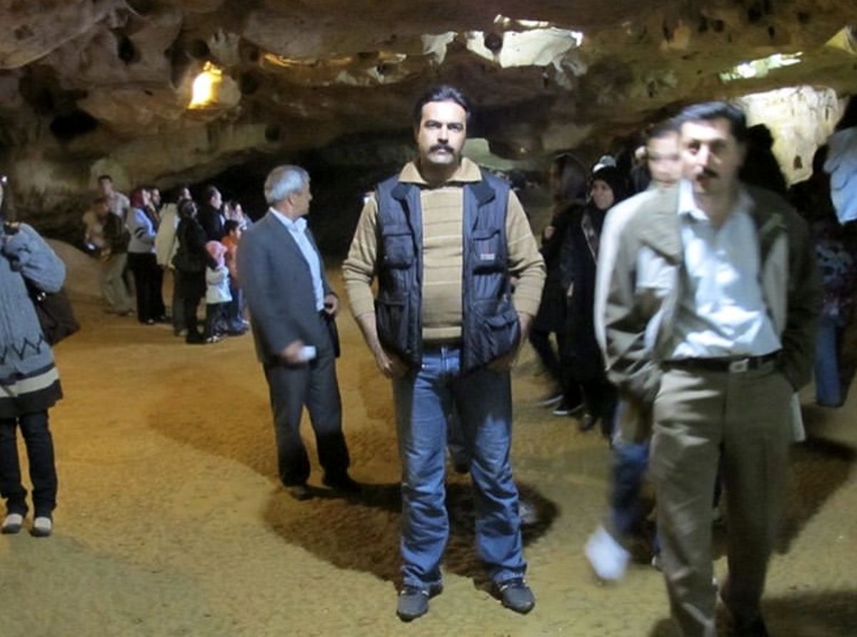بازیگر مشهور در غار علیصدر همدان + عکس
