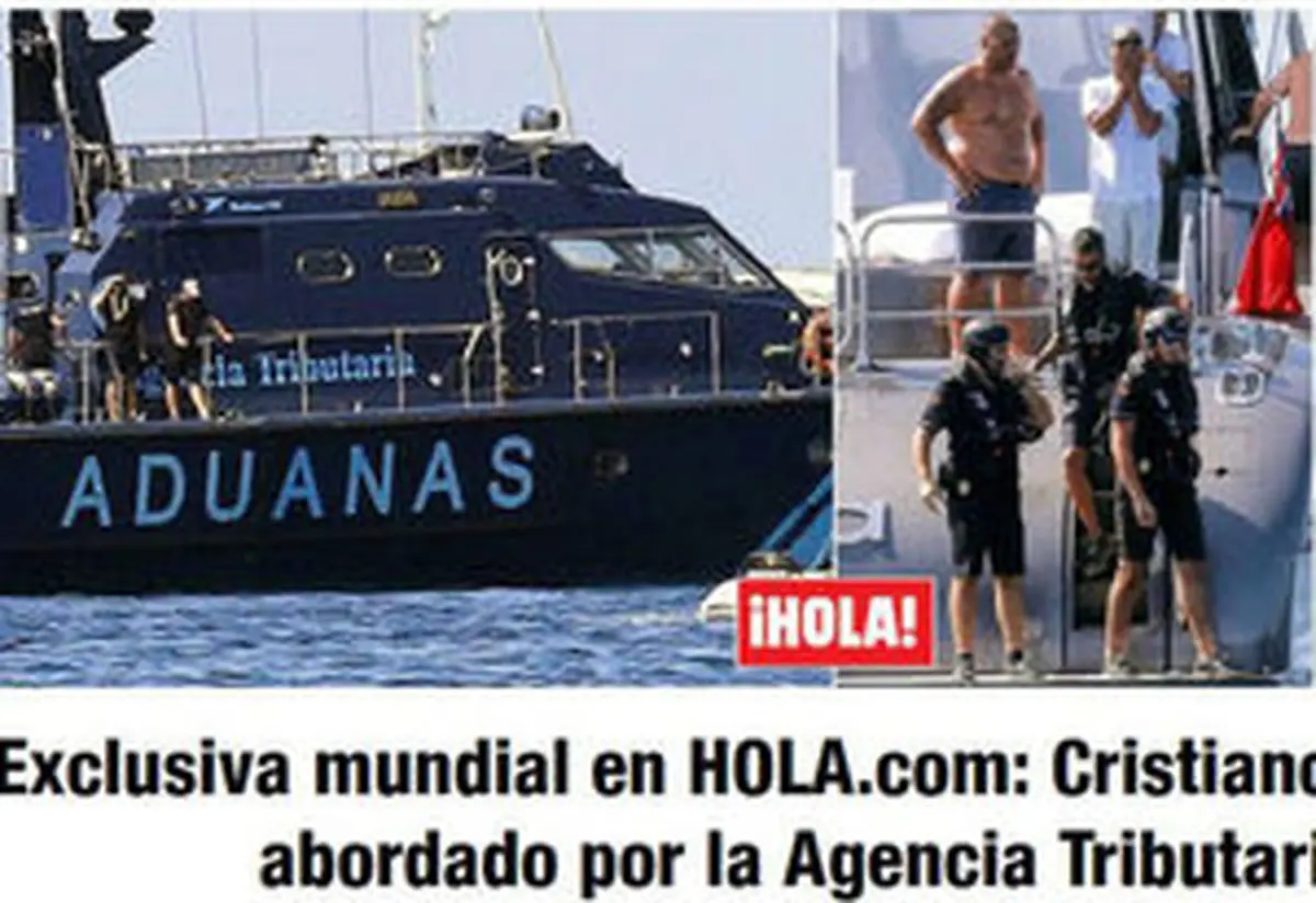 بازرسی قایق رونالدو توسط مأموران مسلح