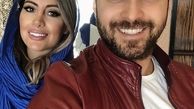 سلفی جدید بابک جهانبخش با همسرش + عکس