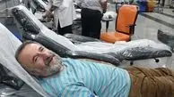 مهران رجبی دو لیتر خون اهدا کرد+عکس