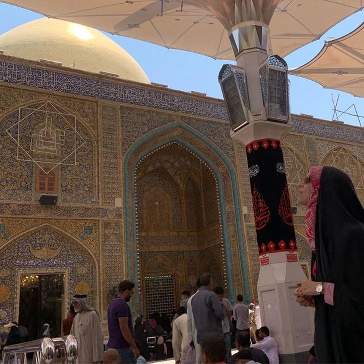 سفر مجری جوان تلویزیون به نجف اشرف + عکس