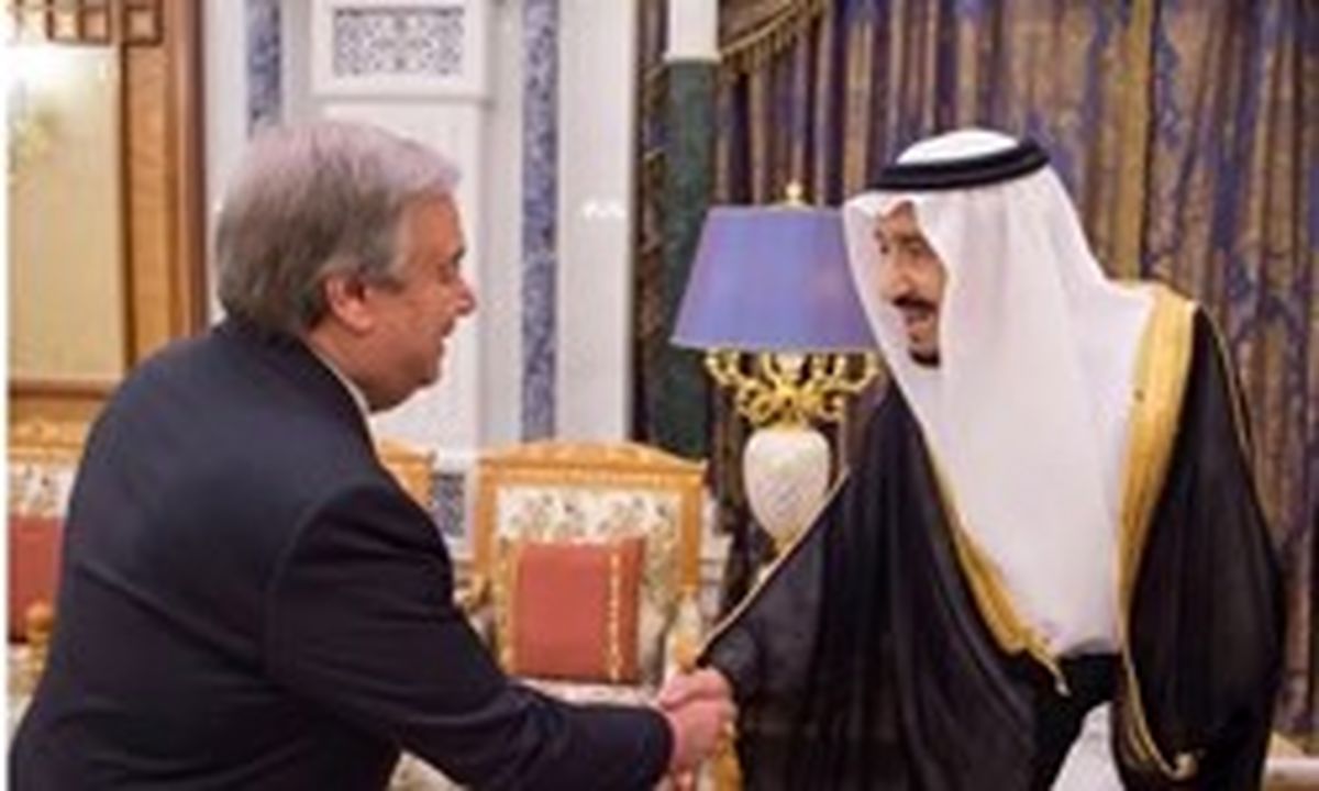 دیدار دبیرکل سازمان ملل با شاه سعودی در ریاض
