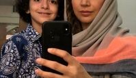 سلفی شبنم قلی خانی در کنار پسرش