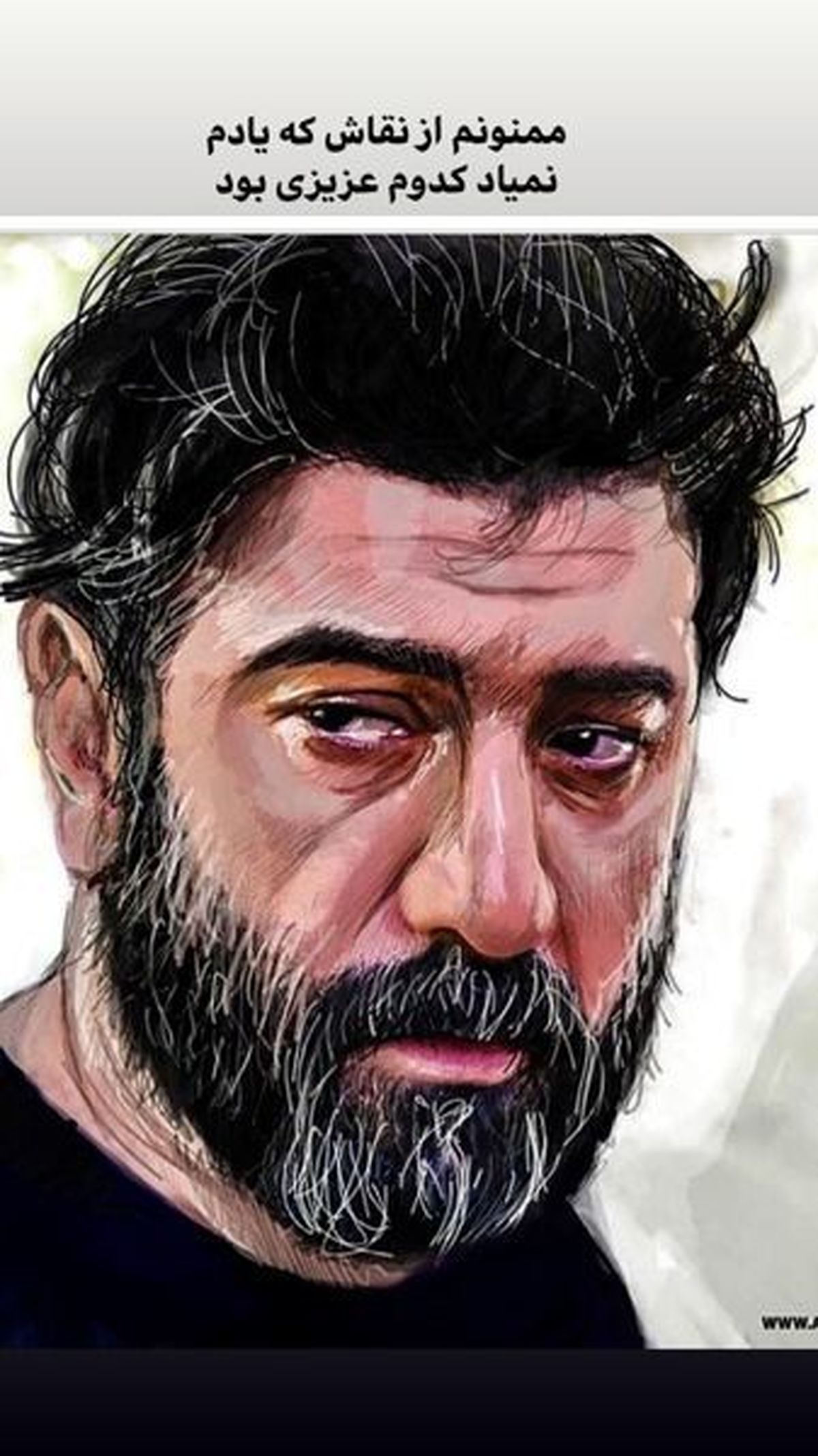 نقاشی خاصی از علی انصاریان + عکس