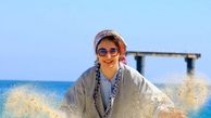 شن بازی شبنم قلی خانی در کیش/عکس