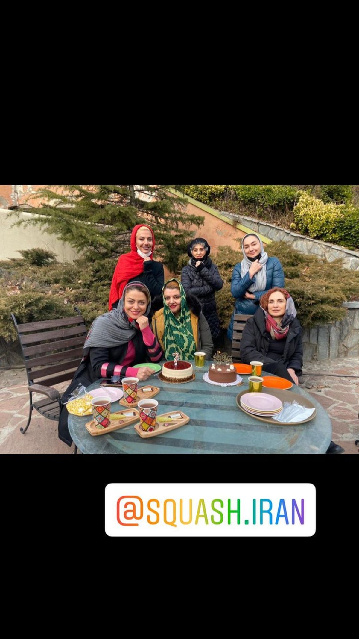 شبنم فرشاد جو در تولد دوستش در باغ + عکس