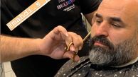 علی مسعودی در آرایشگاه + عکس