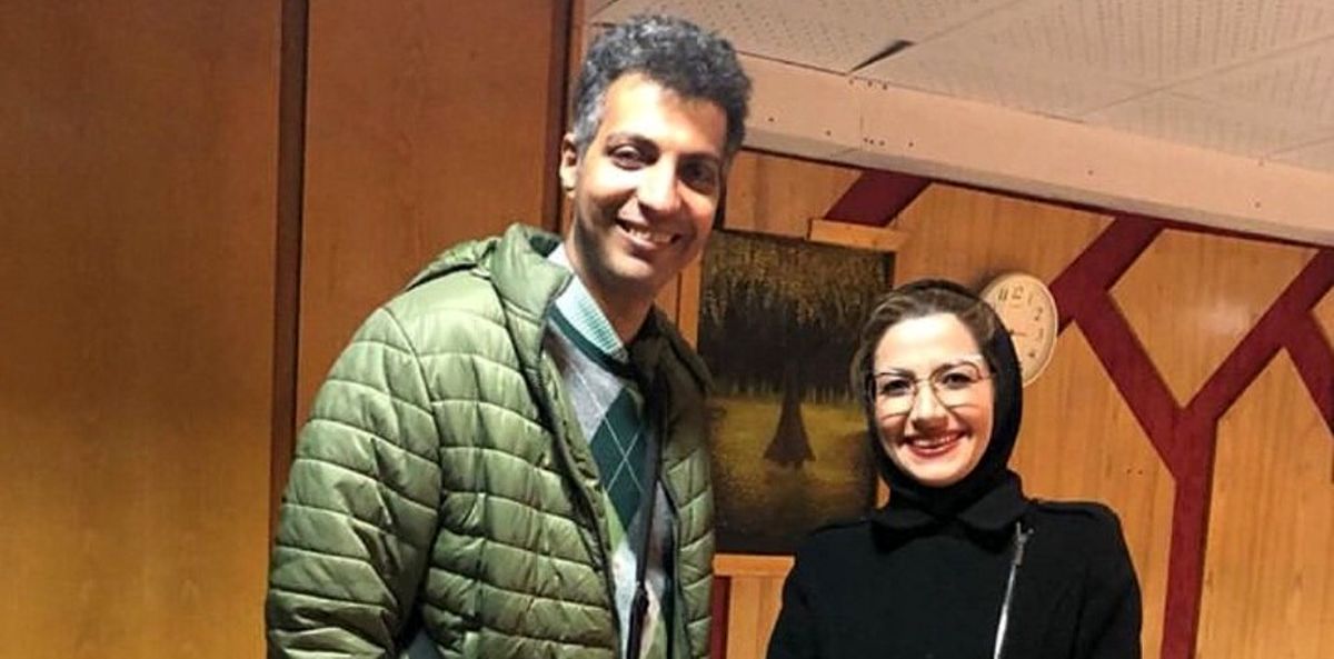 برخورد ناگهانی خانم مجری با عادل فردوسی پور+عکس
