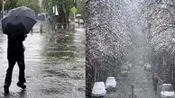 تداوم بارش برف و باران در استان زنجان و احتمال آبگرفتگی معابر