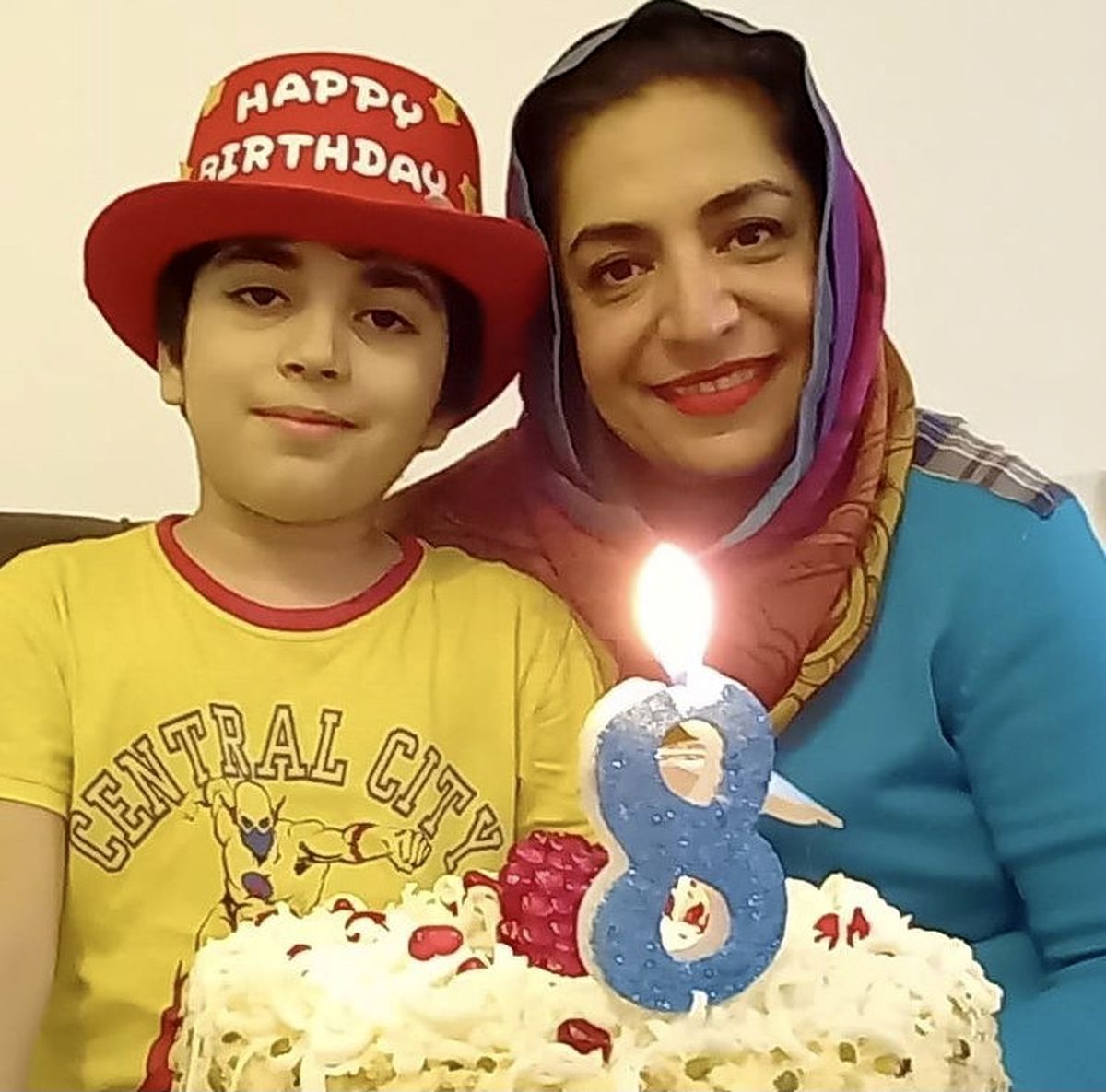ساناز سماواتی و پسرش + عکس