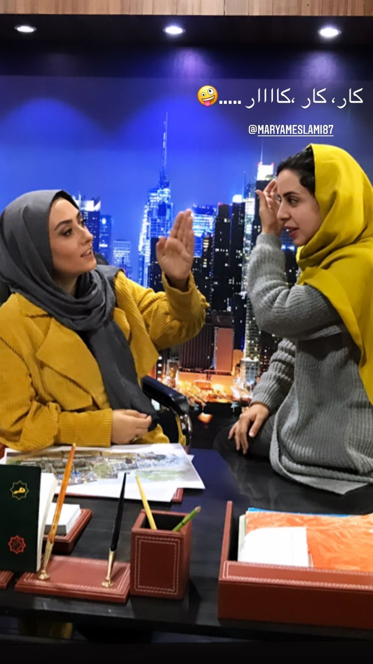 الهام طهموری در محل کارش + عکس