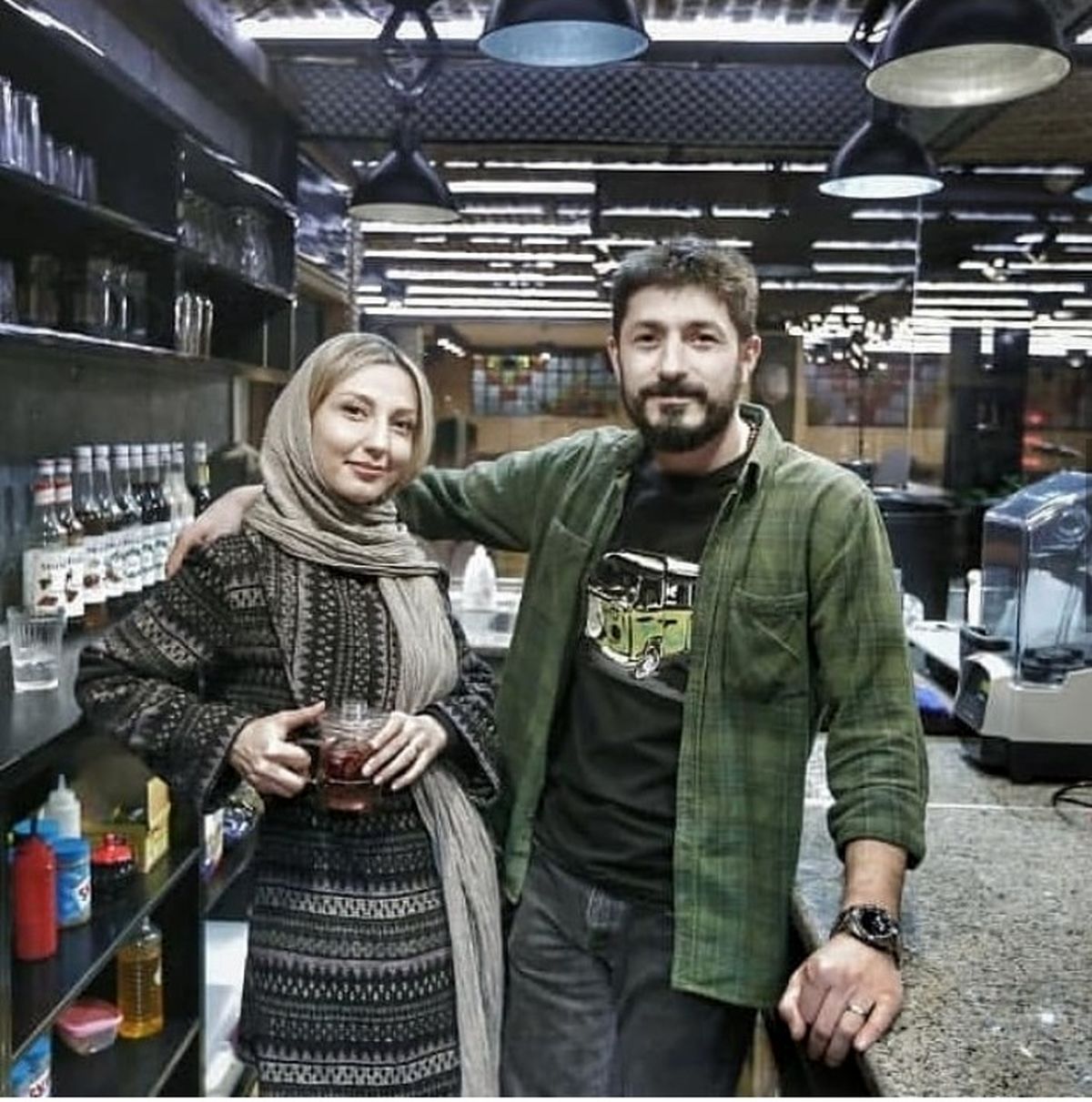 جدیدترین عکس  حدیث میرامینی و همسرش