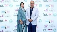 بازیگر پیشکسوت طنز و دخترش در جشن حافظ+عکس