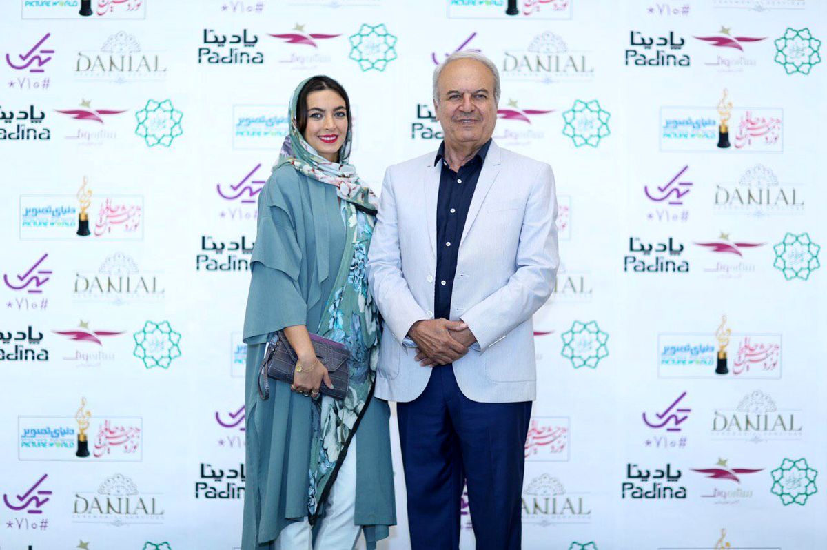 بازیگر پیشکسوت طنز و دخترش در جشن حافظ+عکس